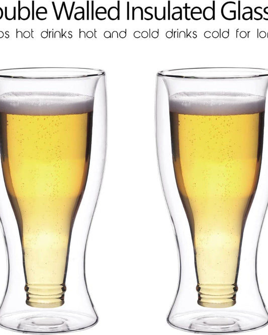 Cuisine Art Double Wall Glass Cup 2Pcs Set 370ml