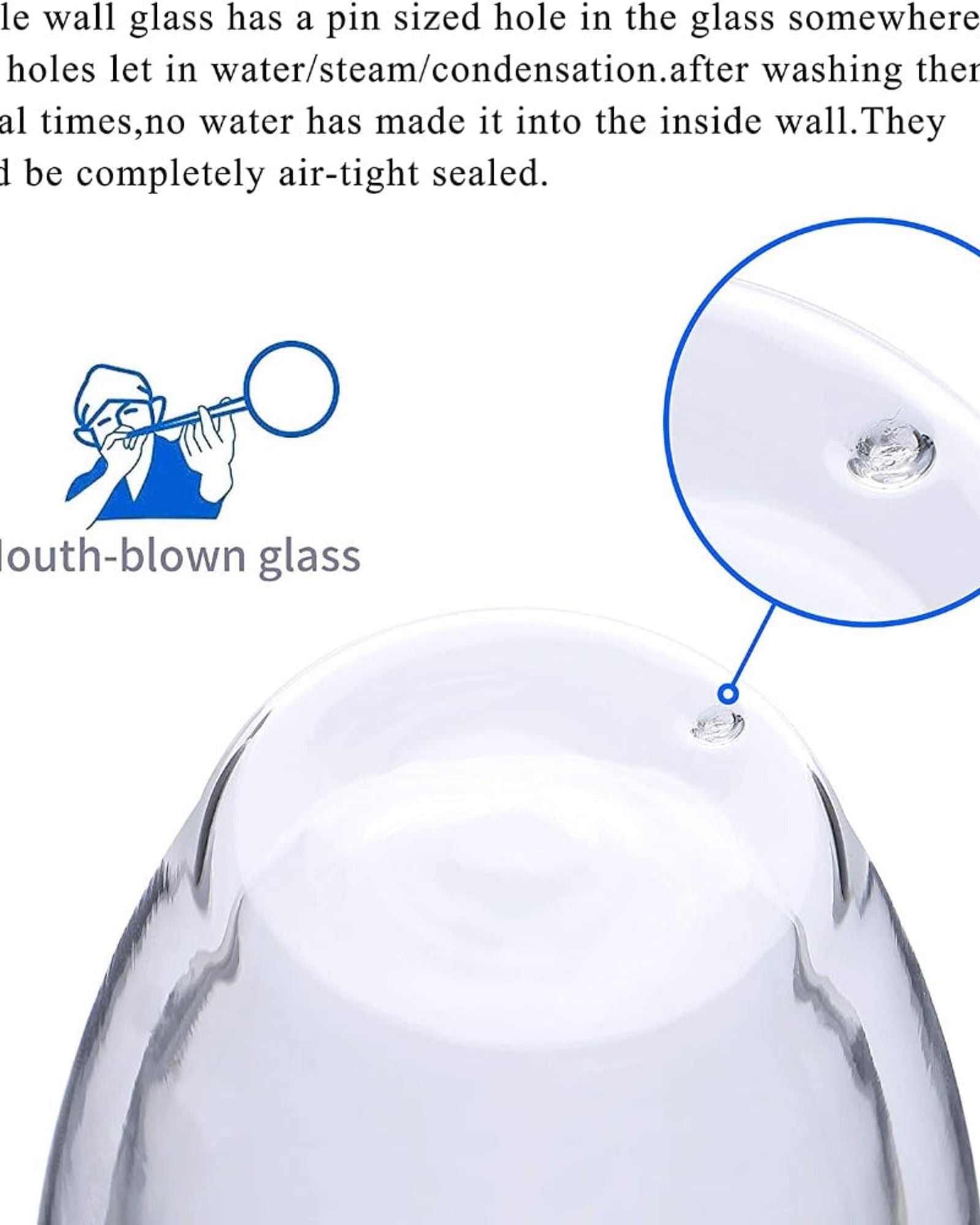 Cuisine Art 230ML Double Wall Glass Cup 2pcs Set Borosilicate Glass For Coffee, Tea, Whiskey, Cocktails & All Beverages - Minimalistic & Durable Double-Wall Drinking Mug