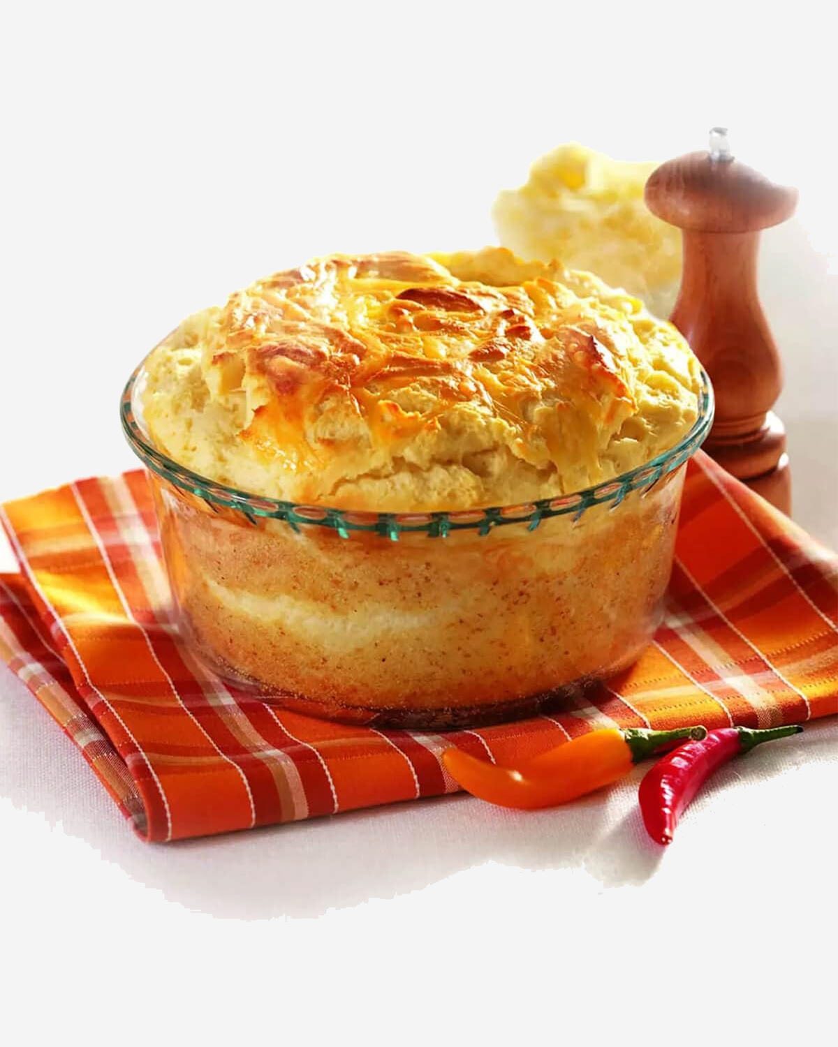 Marinex Large Glass Soufflé Dish, Heat-Resistant, Oven-Safe, 2.4L