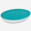 Marinex Heat-Resistant Oval Glass Roaster with Plastic Lid, 3.2L