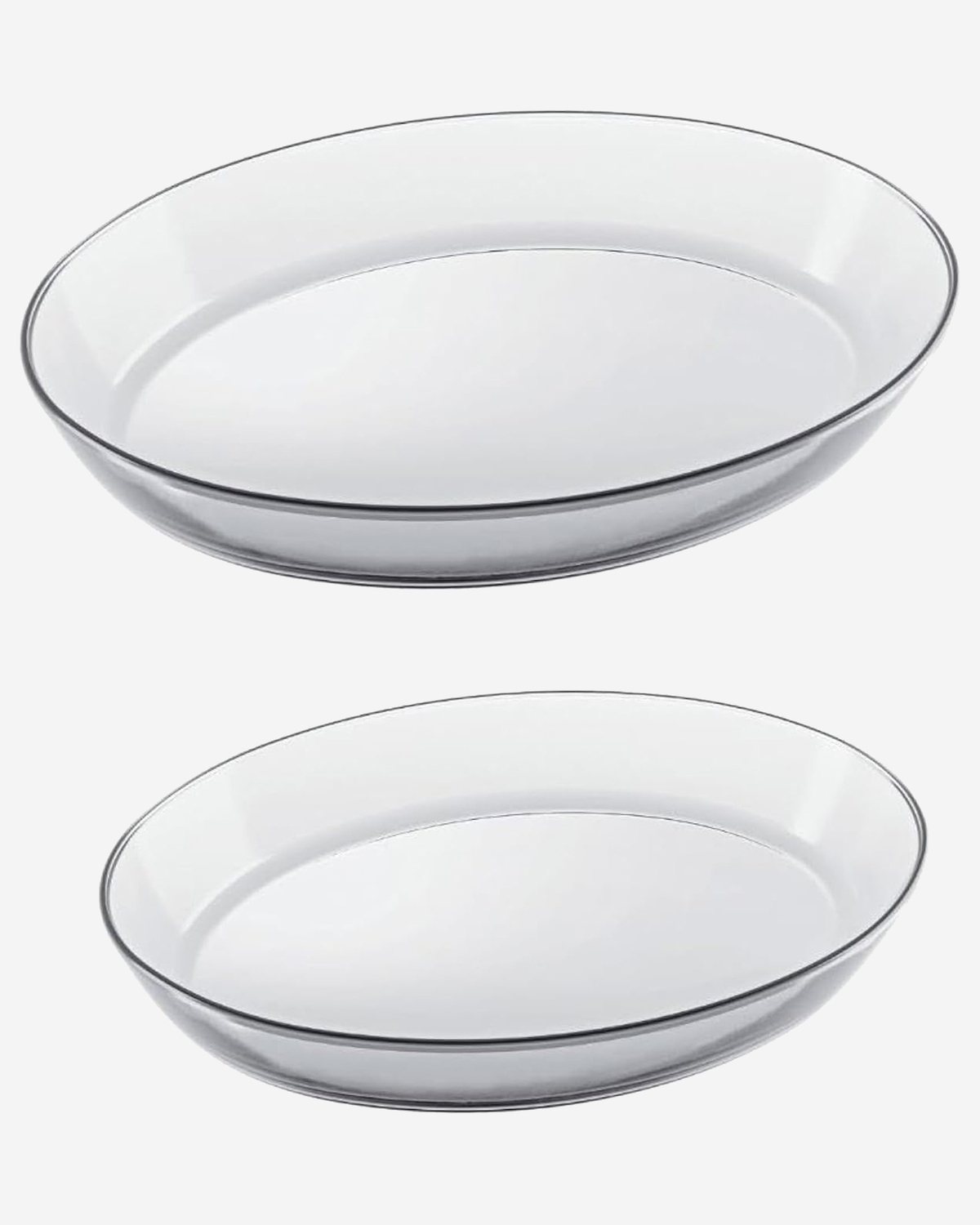 Marinex Glass Oval Roaster Set, Heat-Resistant, Oven-Safe, 2.4L + 3.2L