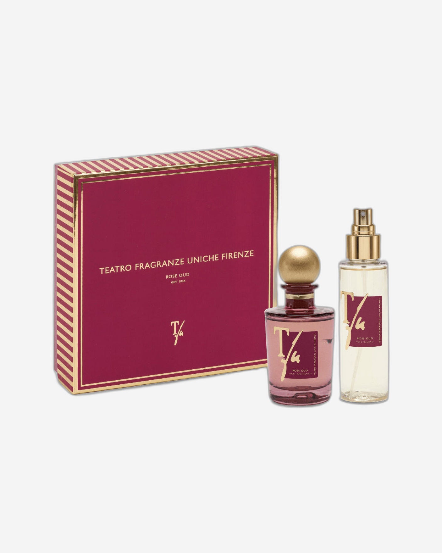 Teatro Rose Oud Gift Box 100ml Diffuser + 100ml Fabric Spray