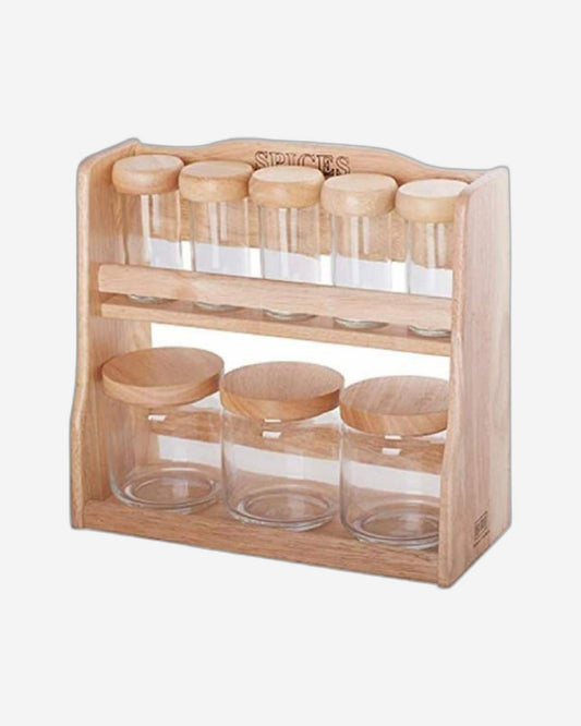Billi Spice Rack 5 Bottles W/Canister 3pcs Set