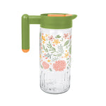 Herevin 1.46 Litre Premium Glass Water Jug with PP Green Lid, Transparent