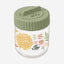 Herevin 200ml Glass Decorated Spice Jar with Airtight PP Green Lid - Botanic Design, SCT, Transparent
