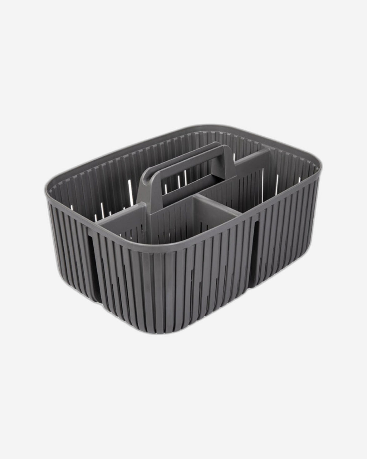 Herevin Grey Multi-Purpose Storage Basket with Handle – Durable BPA-Free Polypropylene (PP) Organizer for Home, Kitchen, Office