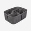 Herevin Grey Multi-Purpose Storage Basket with Handle – Durable BPA-Free Polypropylene (PP) Organizer for Home, Kitchen, Office