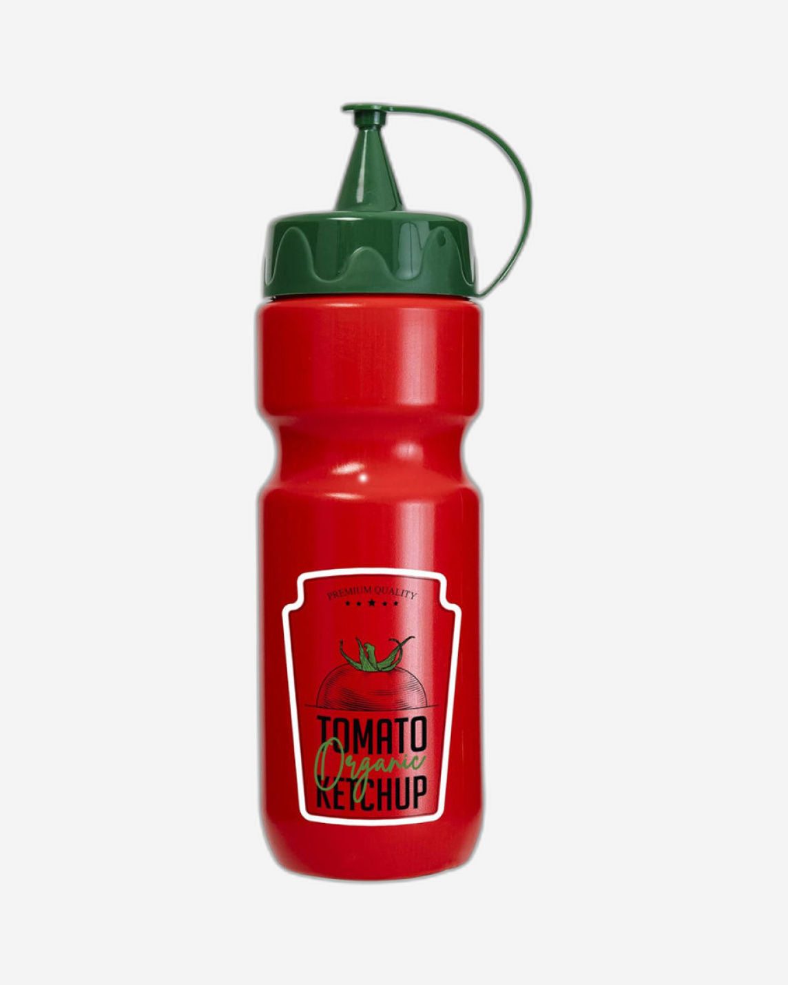 Herevin 660ml Tomato Ketchup Dispenser Bottle - Red Decorated BPA-Free PP & PE Squeeze Bottle for Ketchup, Sauces & Condiments