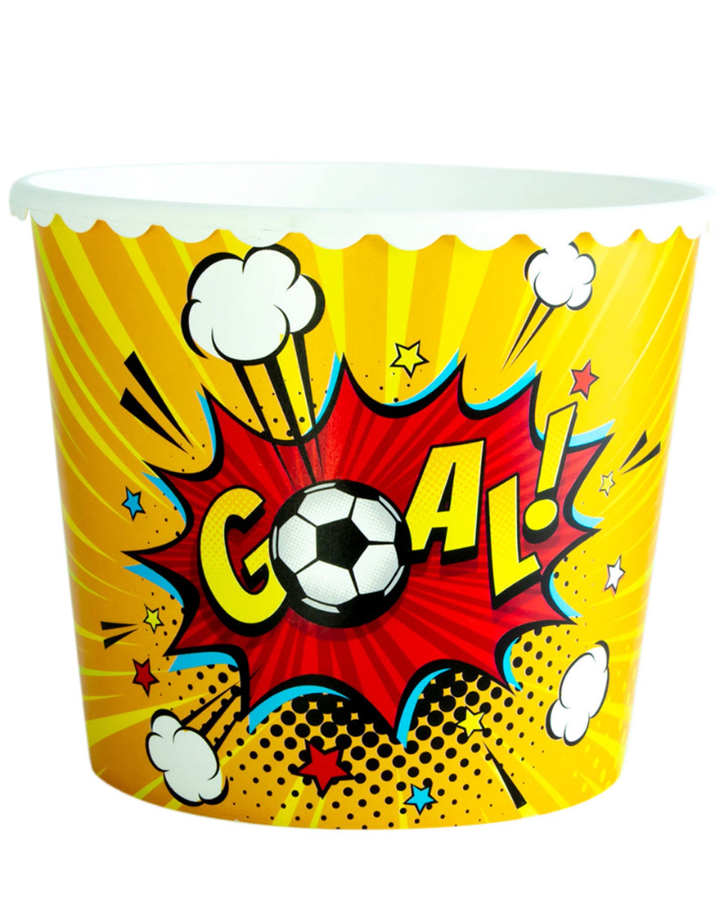 Herevin 2.3 Litre Goal-Themed Popcorn and Chips Snack Bowl – BPA-Free Polypropylene (PP) Large Serving Bowl for Popcorn