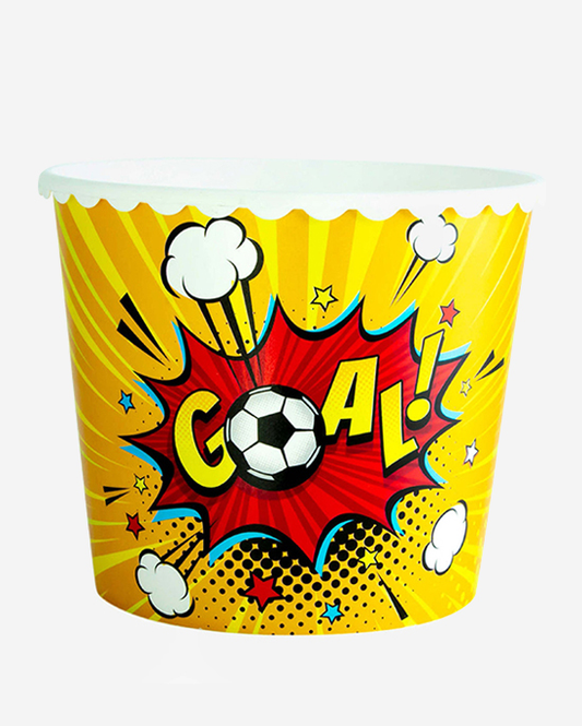 Herevin 2.3 Litre Goal-Themed Popcorn and Chips Snack Bowl – BPA-Free Polypropylene (PP) Large Serving Bowl for Popcorn