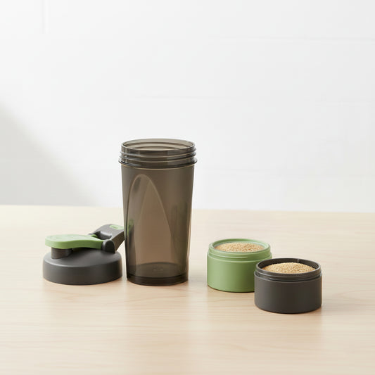 Herevin Polypropylene Gym Shaker Bottle with Storage 500ml