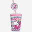 Herevin 340ml Pink Unicorn Printed Kids Tumbler with Fancy Straw – BPA-Free PP Sipper Cup with Secure Lid