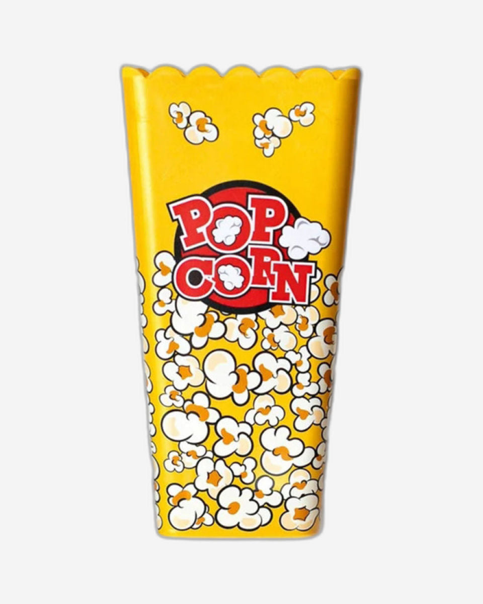 Herevin 1.3 Litre Yellow Popcorn Box - Classic Striped BPA-Free Polypropylene (PP) Reusable Snack Container for Popcorn, Chips, Nachos & Munchies