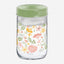 Herevin 660ml Glass Spice Jar with Decorative PP Green Lid Botanic, Transparent