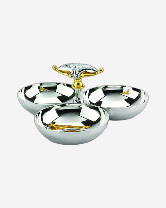 Regent MALAIKA GOLD 3 COMPRTMENT SNACK BOWL