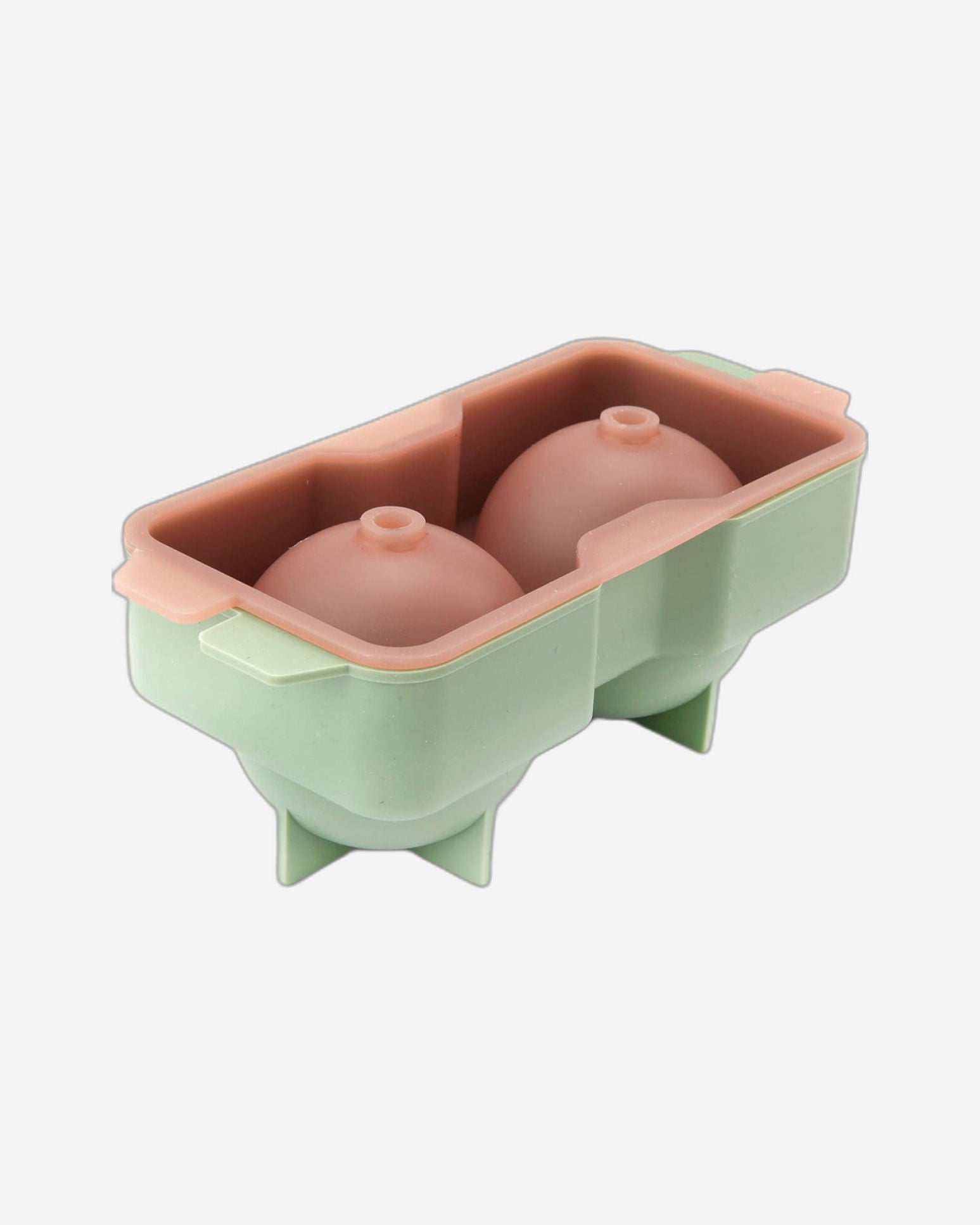 Cuisine Art Ice Ball Mould - Double | Ice Sphere Maker for Whiskey, Cocktails, and Cold Beverages | Perfect for Smooth, Slow Melting Ice - Green