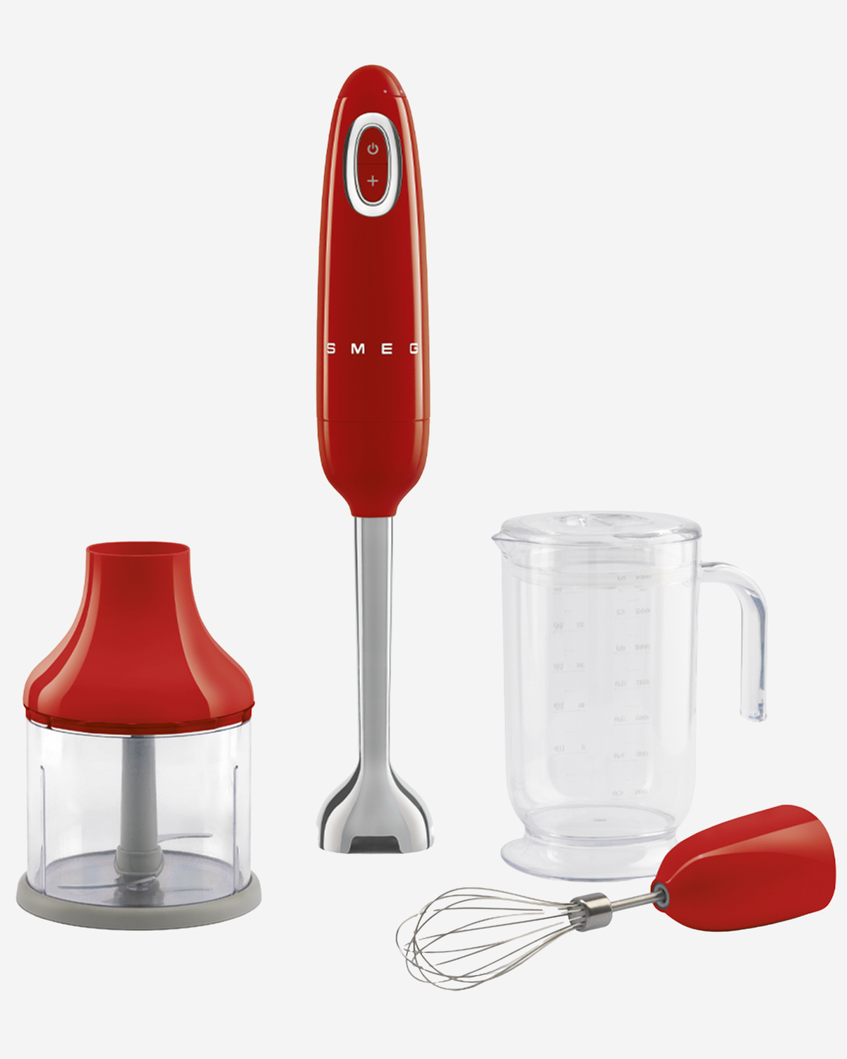 SMEG Hand Blender with Accessories Red - HBF03RDUK