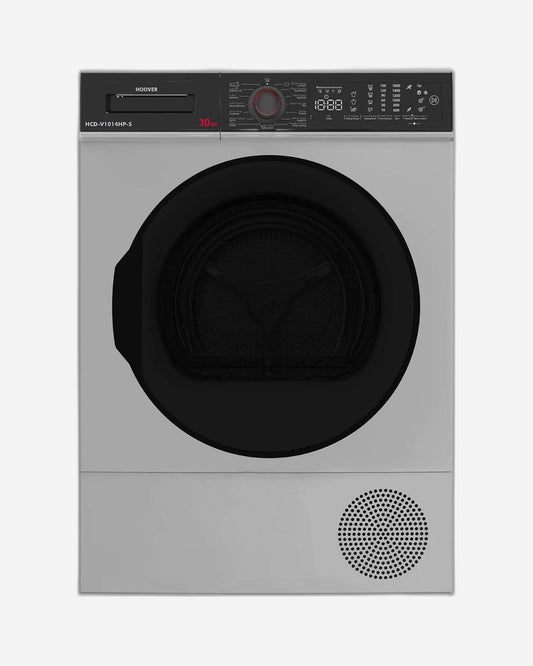 Hoover Front Loading Tumble Clothes Dryer , 10Kg Capacity 16 Functions, Condenser / Heat Pump, Freestanding , Sensor Drying & Anti Crease , Silver , Made In Turkey , Hcd-V1014Hp-S