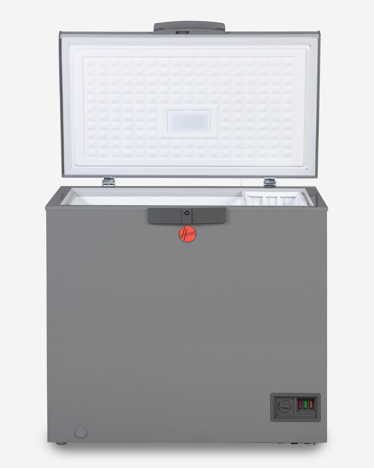Hoover Chest Freezer, Low Frost, Convertible Temperature, 263 L, Premium Grey – HCF-K263-GR (ESMA Certified)
