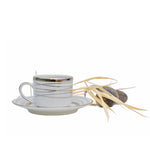 Dankotuwa Dinner Set 24Pc White Silver Helen