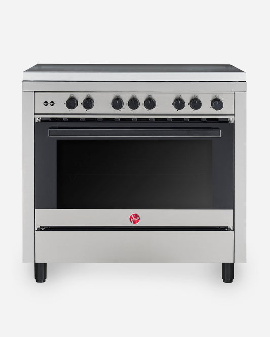 HOOVER 90X60 5 BURNER FULL GAS COOKER STAINLESS STEEL