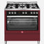 Hoover 90X60 5-Burner Full Gas Freestanding Gas Cooker (Cranberry Red)