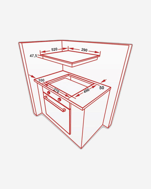 Hoover 30CM Glass Gas Hob