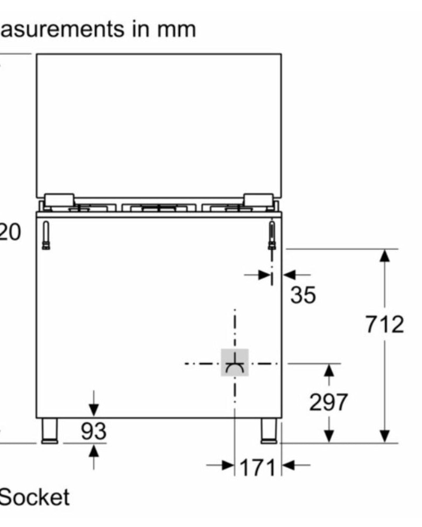 Bosch Series 6, 5 Burner Gas Range Cooker, 125L Catalytic Oven, Rotisserie & Burners - HGP3ISW50M Stainless Steel