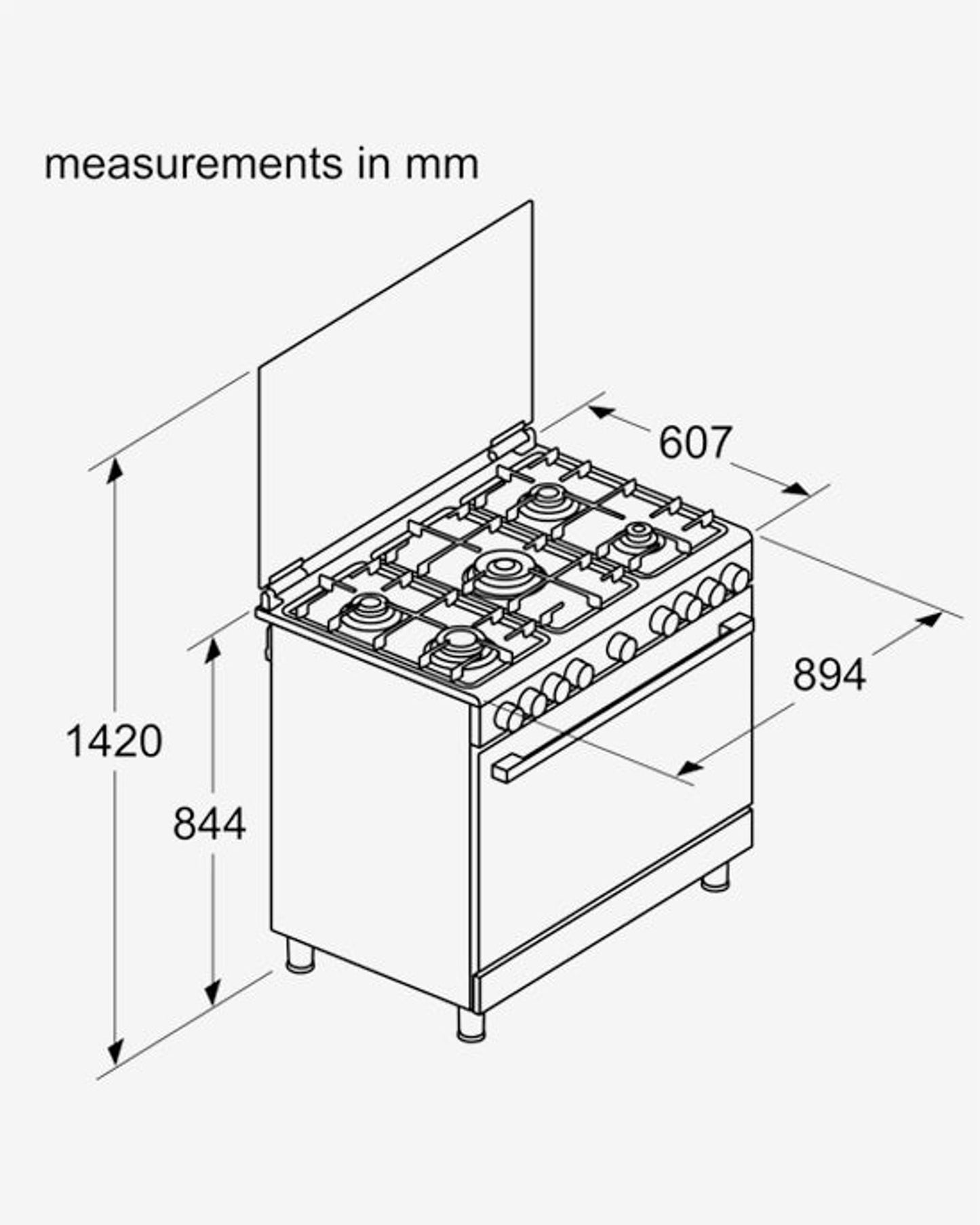 Bosch 90cm Gas Cooker