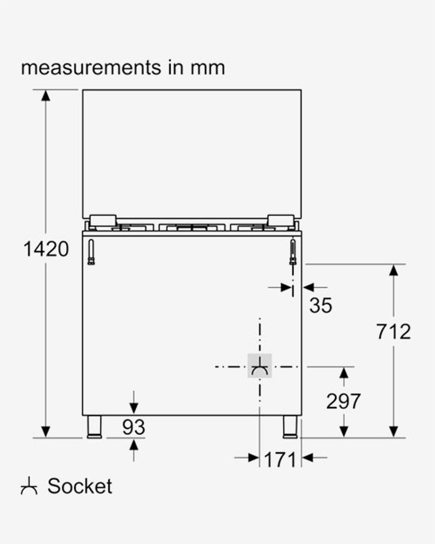 Bosch 90cm Gas Cooker