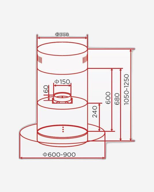 Hoover Built-In Island Hood 90cm