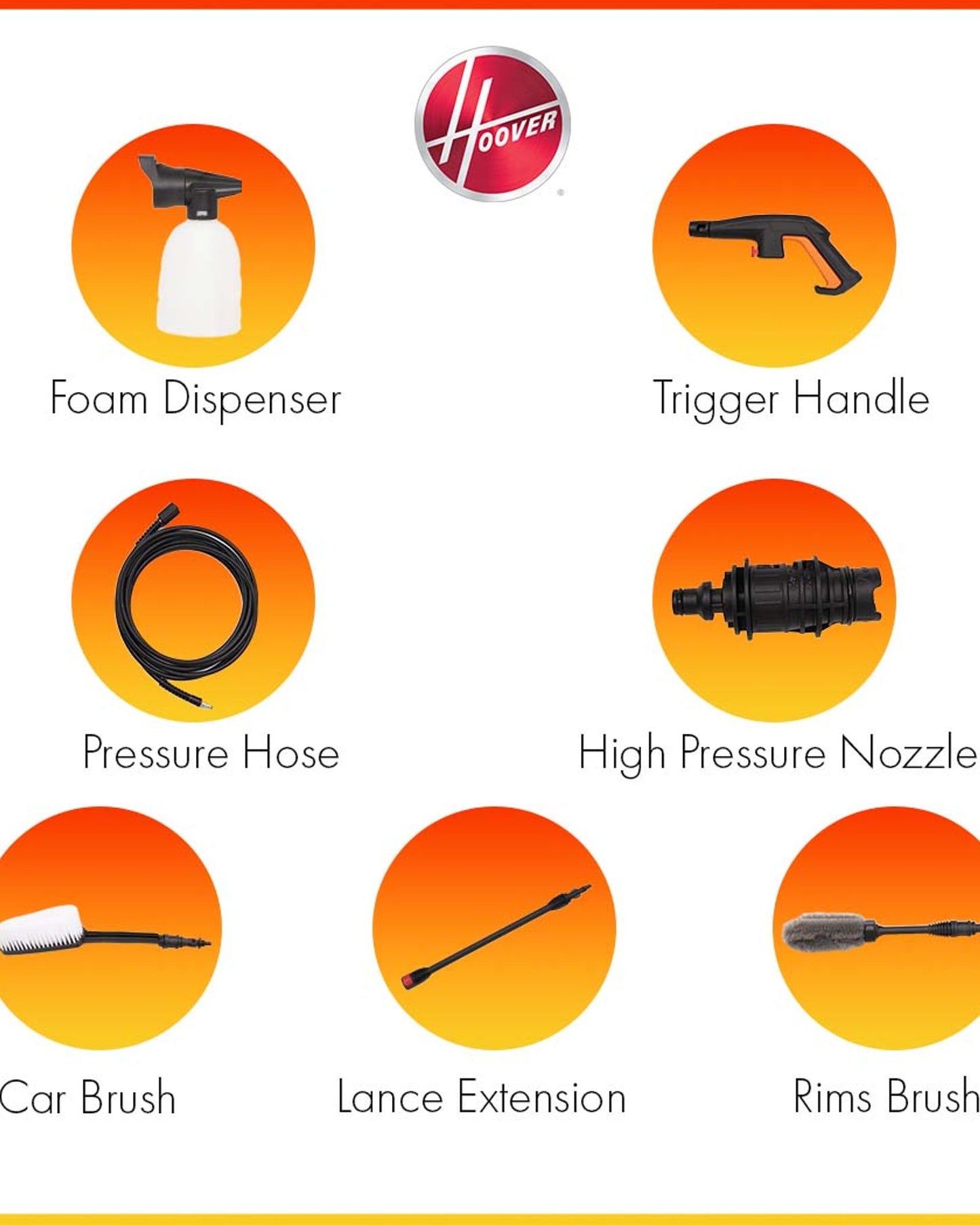 Hoover 140-Bar Pressure Washer with 7 Accessories