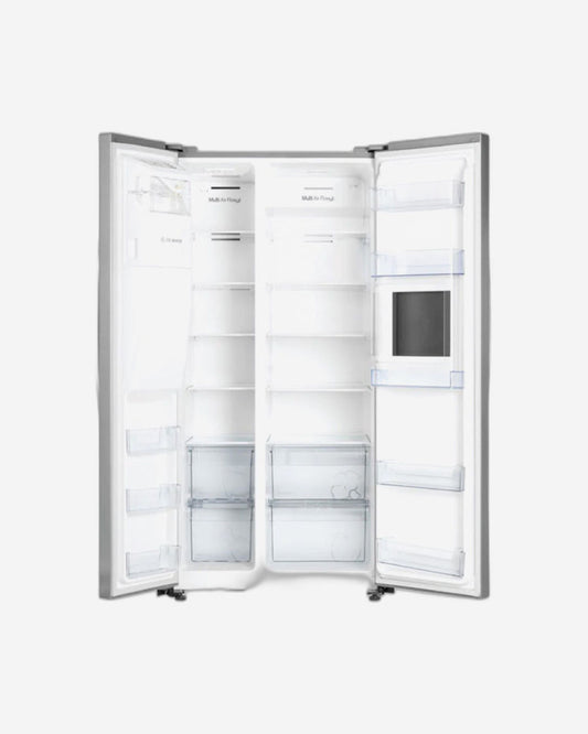 Hoover - HSB-H700-BWD 700 Liters Side by Side Refrigerator Inverter Compressor With Automatic-ice & Water Dispenser, Mini Bar Counter