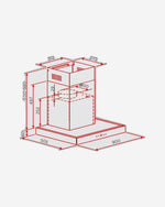 Hoover Built-In T-Shape Hood 60cm