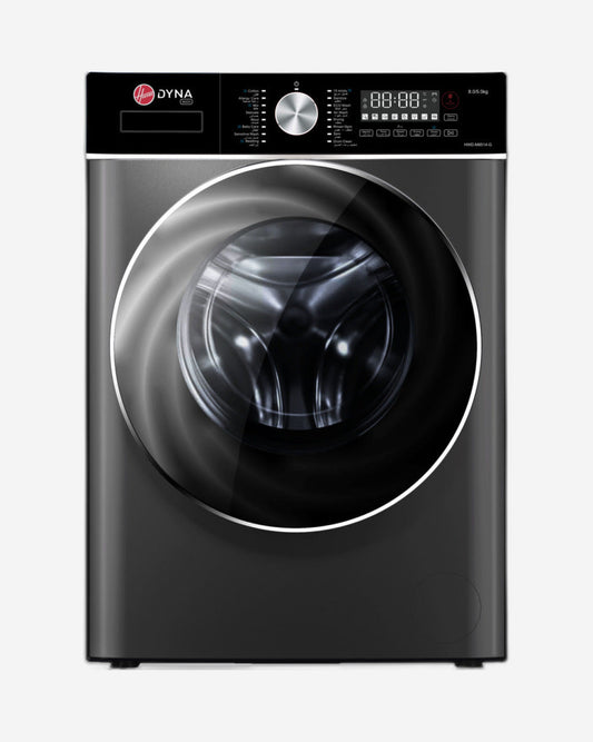 Hoover Washer-Dryer Combo, 8kg Wash, 5kg Dry, 1400 RPM, 17 Programs, Inverter Motor, Knob & Touch Control Panel, 1 Year Manufacturer & 10-Year Warranty on Inverter Motor ,Lava Grey - HWD-M8514-G