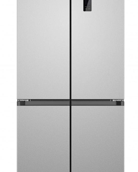 Hoover 543 Liters Cross Door Refrigerator, 4 Doors Dual Inverter Fridge & Freezer, Leco Technology, Total No Frost, Multi Air Flow, LED Lights, Crisper with Humidity Control, Steel Finish, HXD-M543-S