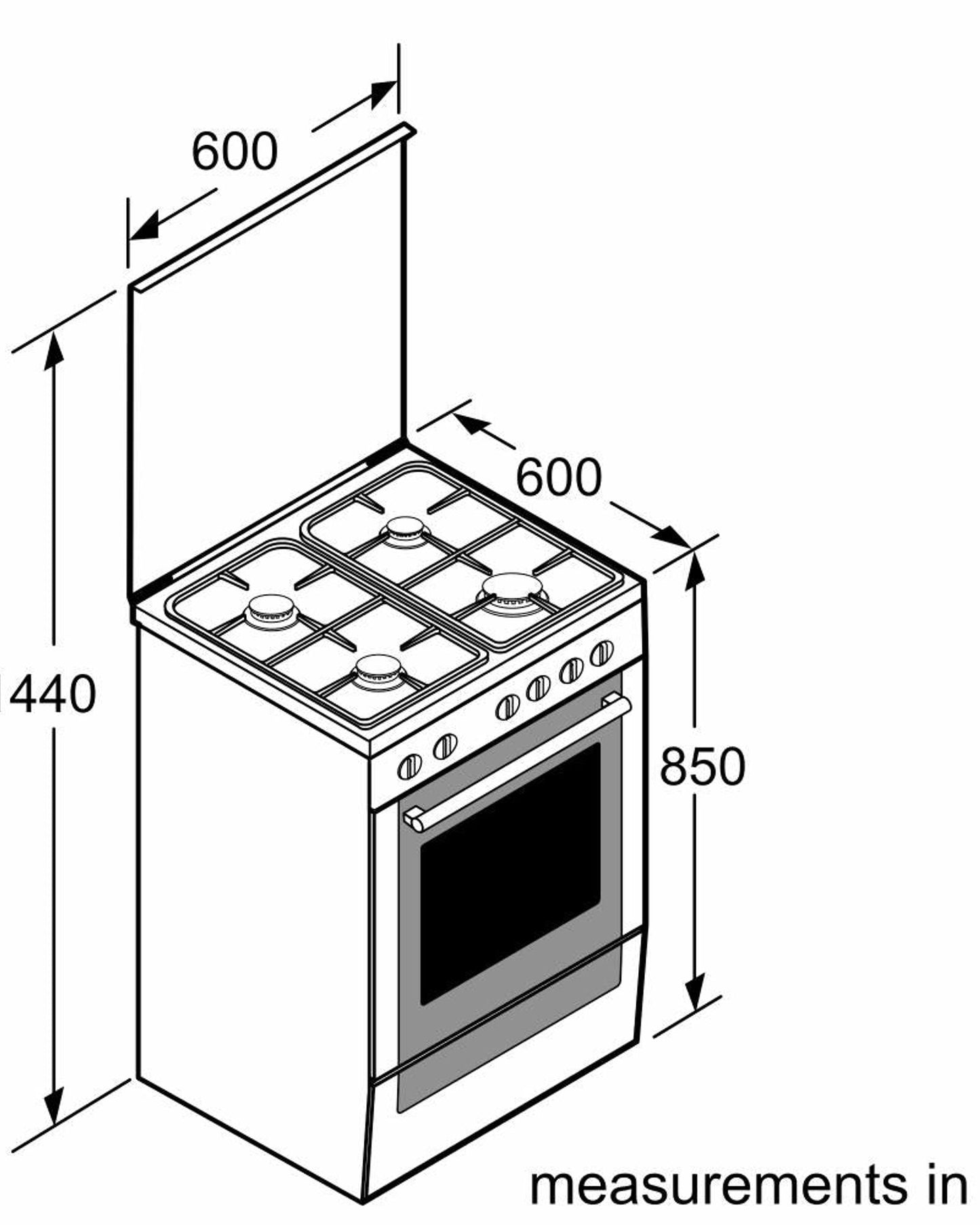 Bosch Freestanding Cooker 53.7kg