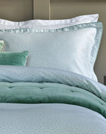 Christy "Hampton Geo" Duvet Cover Sets in Jade