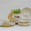 Dankotuwa Dinner Set 24Pc Green Leaves Desert Flower UAE