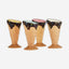 Shallow Dessert Cup Ice Cream Cone-Shaped, 4-Piece Set – Elegant Serving Cups for Ice Cream, Sorbet, and Desserts