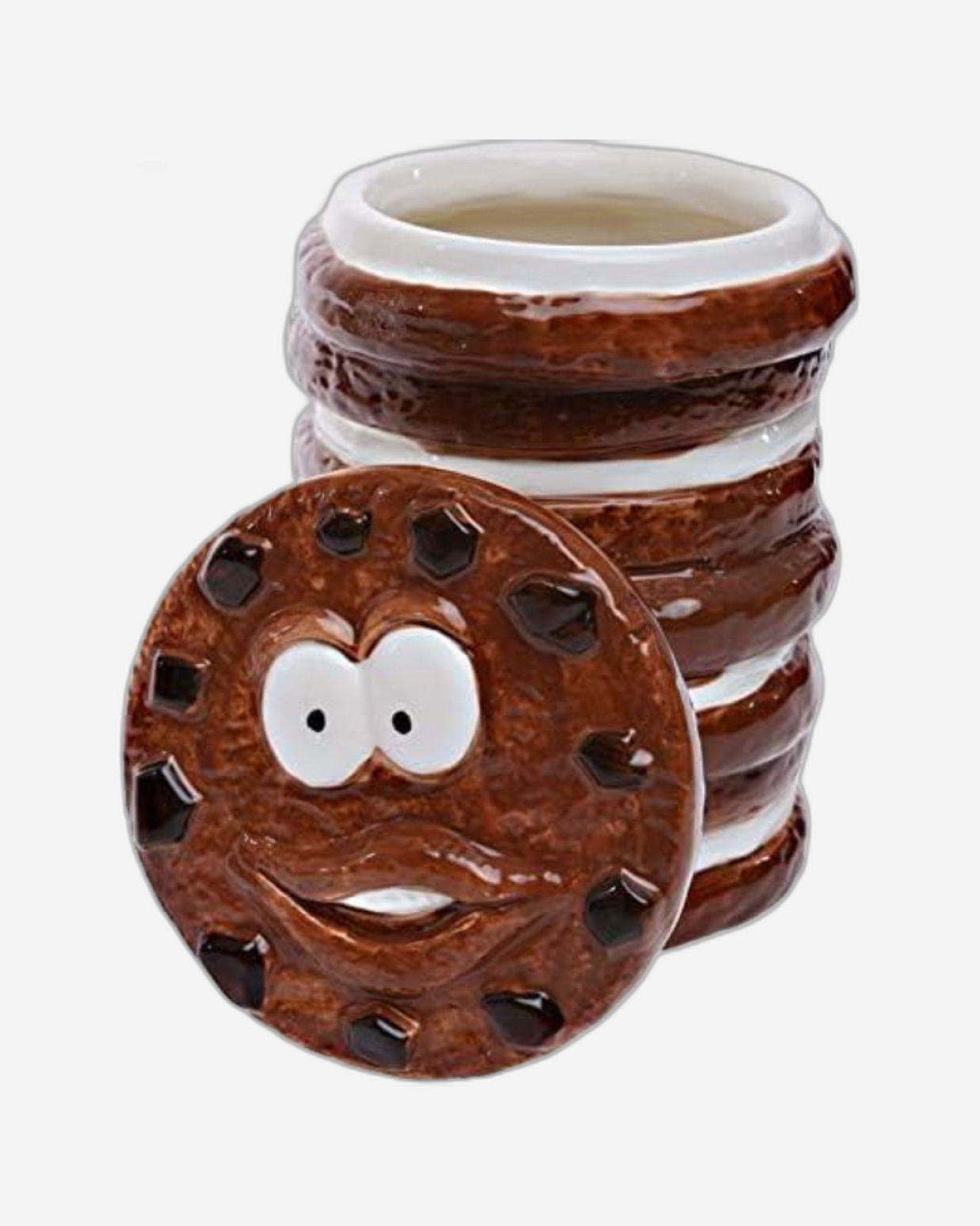 Shallow Cookie Jar, 15 cm – Fun Cookie-Shaped Storage Jar for Cookies, Sweets, and Treats