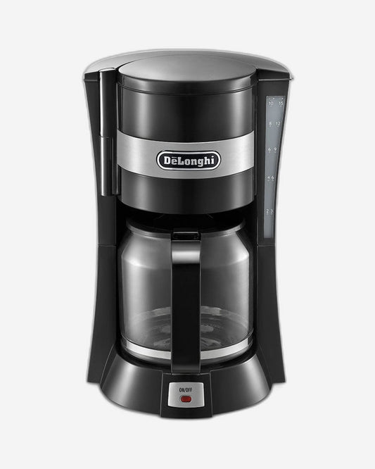 De'Longhi Filter Coffee Machine, Auto Shut-Off & Anti-Drip, 1.25 L, Black – ICM15210.1 (ESMA Certified)