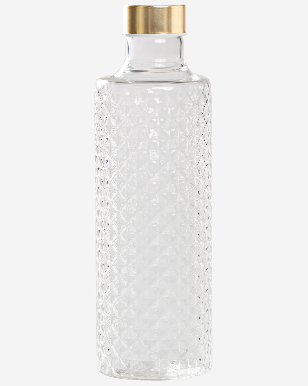 Isolano Bottle Clear Borosilicate Silver/Gold Cap