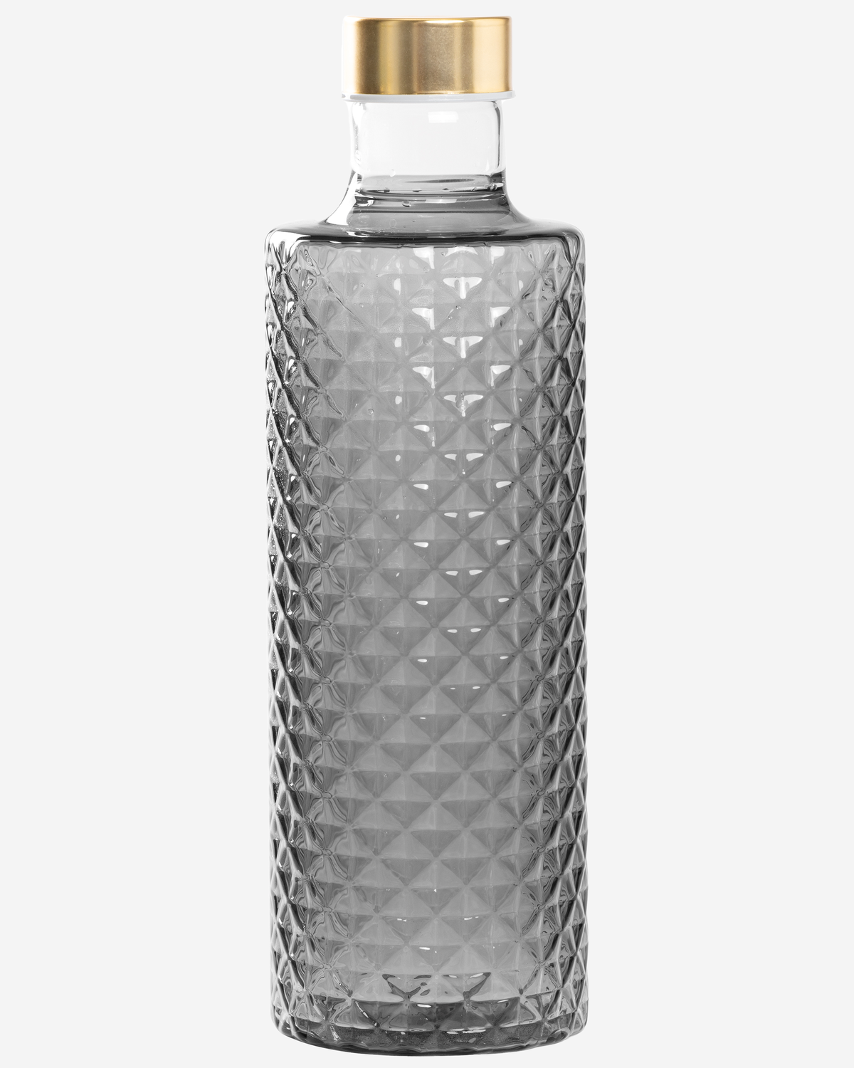 Zafferano Isolano Bottle Clear Borosilicate Silver/Gold Cap