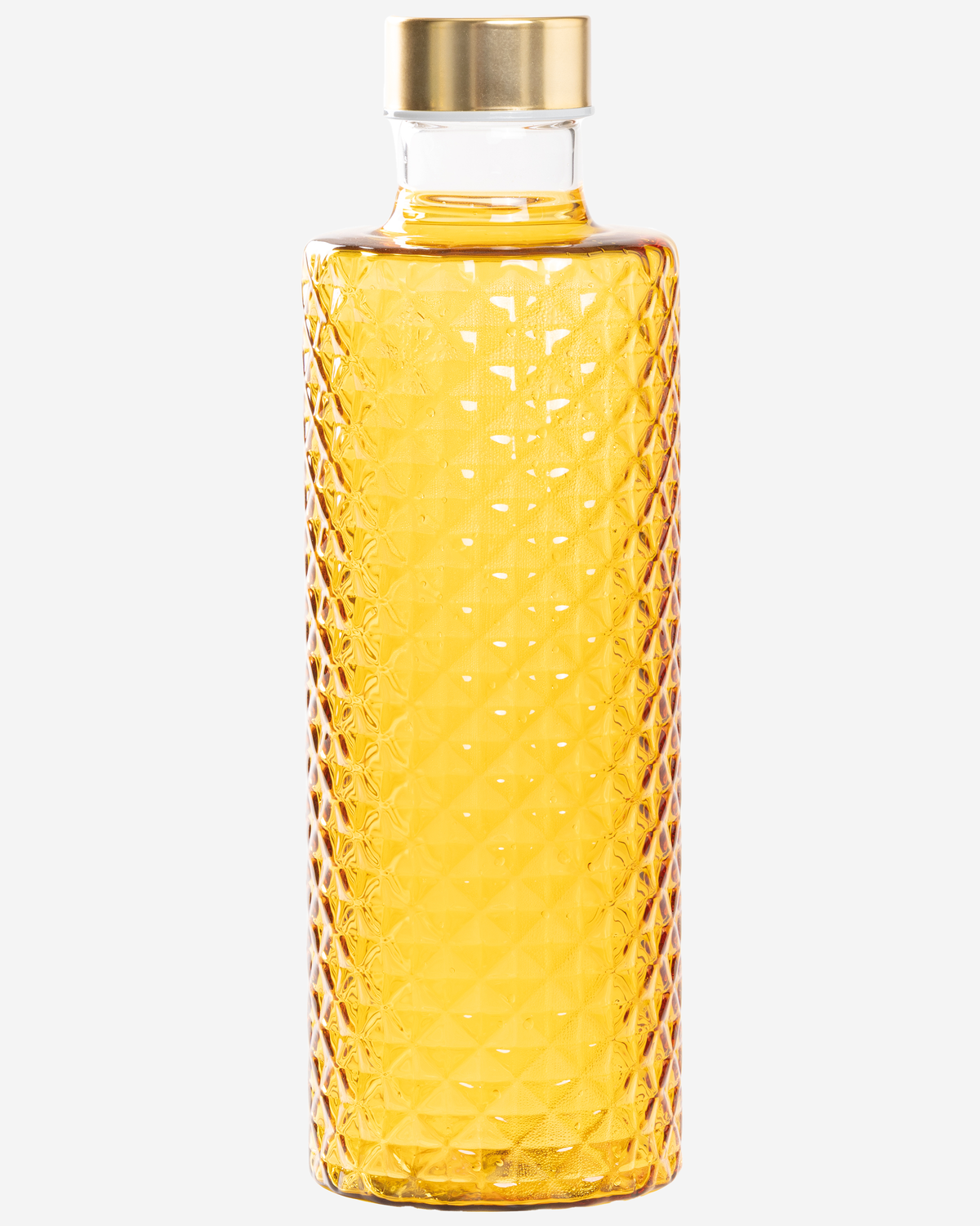 Zafferano Isolano Bottle Clear Borosilicate Silver/Gold Cap