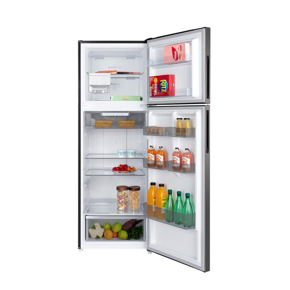 Hoover 425 Liters Top Mount Dual Inverter Refrigerator, Reversible Door, Humidity Control Crisper, 1 Year Manufacturer & 10-Year Warranty on Inverter Compressor 50/60 Hz, Inox - HTR-M425-S