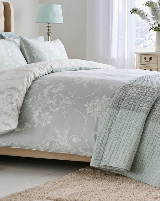 Laura Ashley "Josette" Duvet Cover Set in Duck Egg