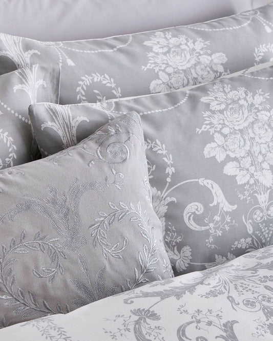 Laura Ashley "Josette" Duvet Cover Set in Steel