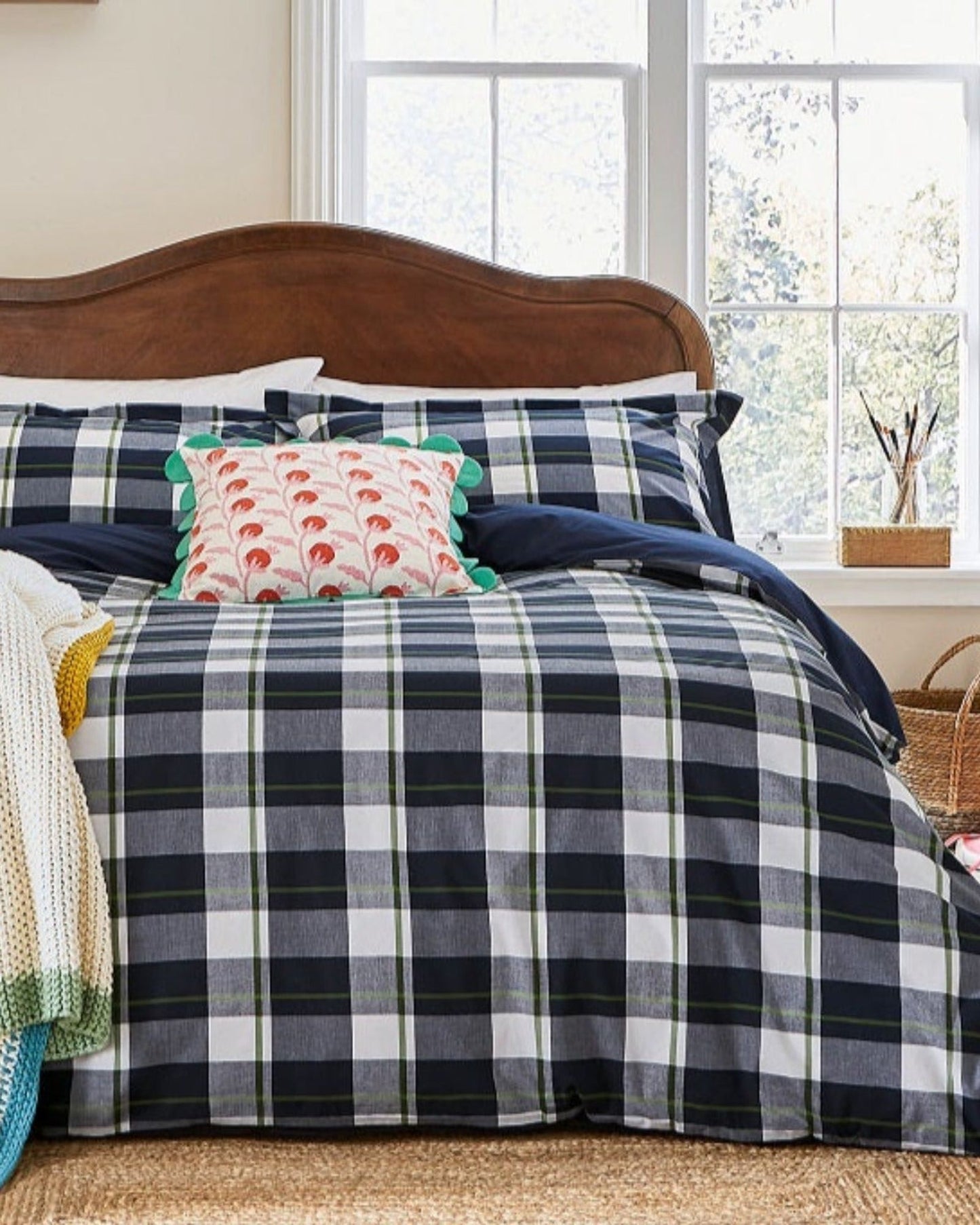 Joules "Daylesford Check" Duvet Cover Set in French Navy
