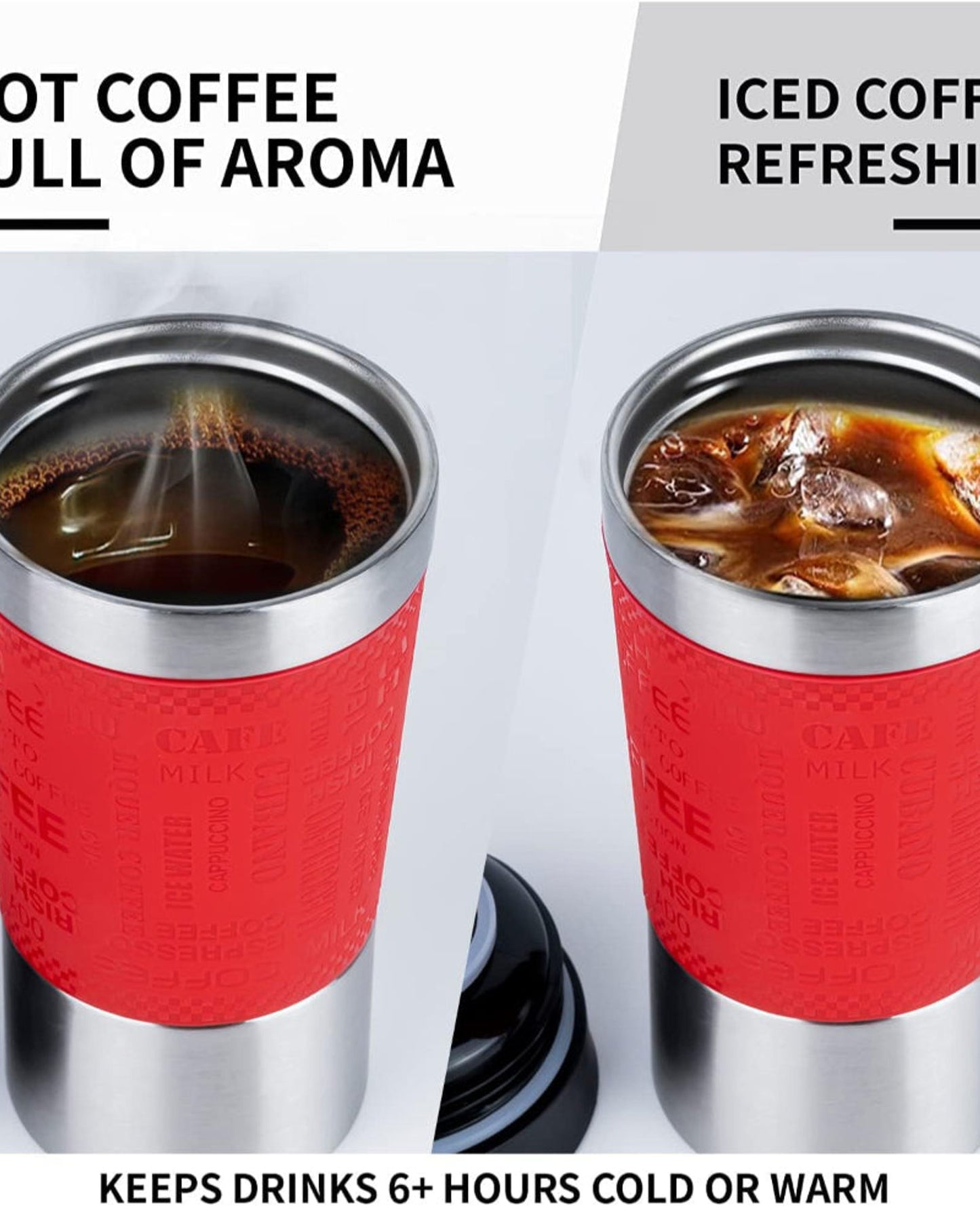 كوب سفر معزول بالفراغ من نيسان تامبلر مصنوع من الفولاذ المقاوم للصدأ، كوب ماء وقهوة للاستخدام في المنزل والمكتب والأنشطة الخارجية، رائع للمشروبات المثلجة والمشروبات الساخنة سعة 450 مل